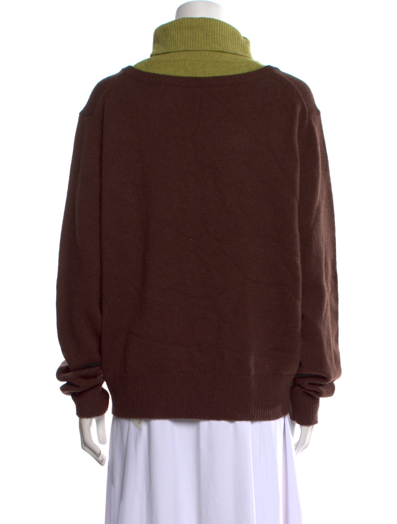 Sandy Liang Wool Colorblock Pattern Sweater